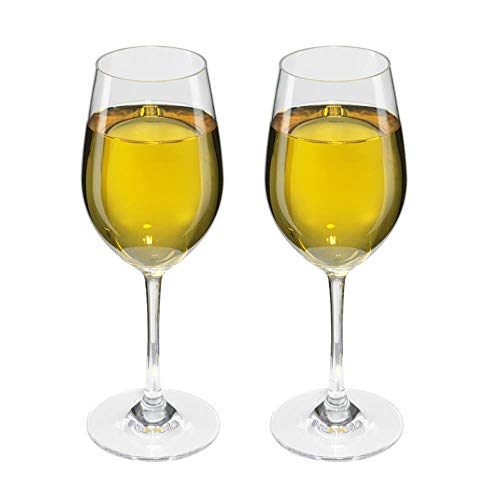 Viva Haushaltswaren 2 unzerbrechliche Weißweingläser hochwertigem Kunststoff (Polycarbonat) ca. 250 ml Weinglas, transparent, 2 Stück (1er Pack), 2-Einheiten von Viva Haushaltswaren