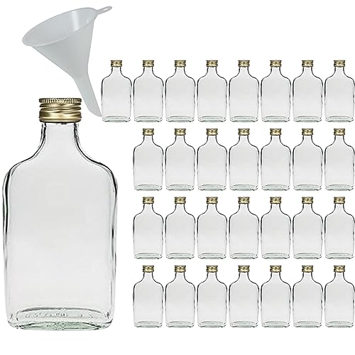 Viva-Haushaltswaren Gabriele Hesse e.K. 30 Glasflaschen 200ml mit Schraubverschluss zum Selbstbefüllen inkl. einem Einfülltrichter Ø 7 cm Viva-Haushaltswaren Gabriele Hesse e.K. 30 Glasflaschen 200ml mit Schraubverschluss zum Selbstbefüllen inkl. einem Einfülltrichter Ø 7 cm von mikken