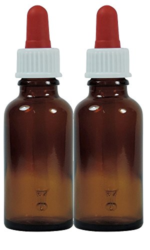 2 Pipettenflaschen 30ml / Apothekerflaschen in Braunglas made in germany inkl. 2 Beschriftungsetiketten von mikken