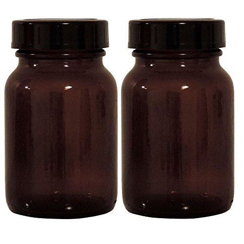 Mikken braunes Apothekerglas Set 2x 250ml inkl. Schraubverschluss & Etiketten made in Germany, Braun von Mikken