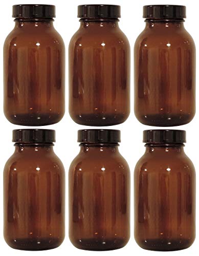 Viva Haushaltswaren braunes Apothekerglas Set 6x 500ml inkl. Schraubverschluss & Etiketten made in Germany, Silber Viva Haushaltswaren braunes Apothekerglas Set 6x 500ml inkl. Schraubverschluss & Etiketten made in Germany, Silber von Viva Haushaltswaren