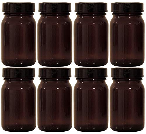 Viva-Haushaltswaren braunes Apothekerglas Set 8x 200ml inkl. Schraubverschluss & Etiketten made in Germany von Viva Haushaltswaren