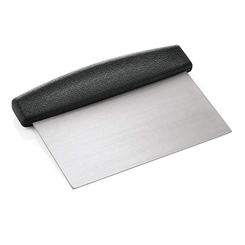 WAS 7029 150 Edelstahl Teigschaber mit ABS Kunststoffgriff, 15cm x 7.5cm von Viva Haushaltswaren