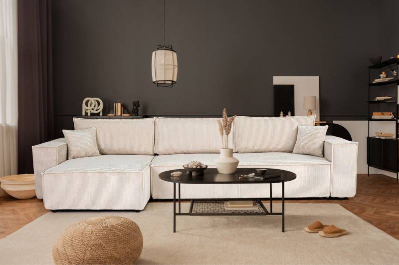 Viva Möbel Sofa NICE, Modernes Ecksofa mit Schlaffunktion und Bettkasten. von Viva Möbel