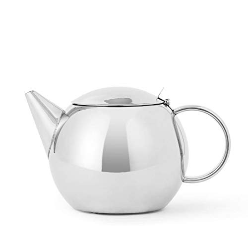Edelstahl Teekanne mit Deckel Tropffreier Ausguss Modernes Design Lose Tee Loser Tee Laubtee 1L von Viva Scandinavia