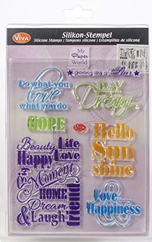 Viva Decor Clear-Stamps (Sprüche) Silikon Stempel - Prägung Stempel - DIY Dekoration stanzen - Stempel Silikon - DIY Stamp - Stempel Prägung - Designed in Germany von Viva Decor