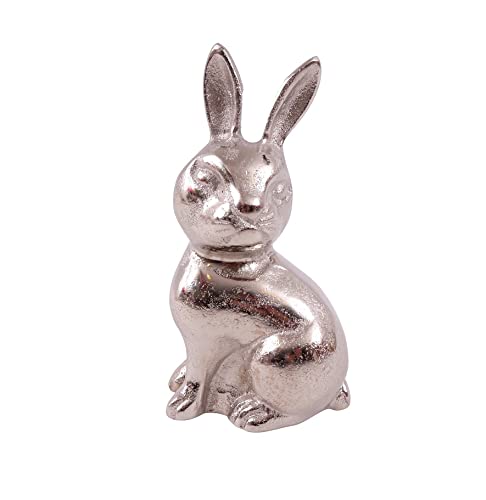 Viva Deko Hase Osterhase Silber aus Aluminium Osterdeko Ostern Easter (15 cm) von Viva