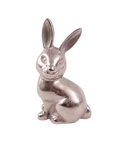 Viva Deko Hase Osterhase Silber aus Aluminium Osterdeko Ostern Easter (22 cm) von Viva