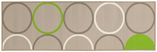 VIVA LA CUCINA Teppich, Synthetikfaser, beige/grün, 57 x 200 x 1,14 cm von VIVA