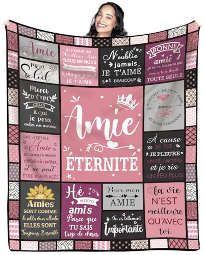 VivaJoy Cadeau Meilleure Amie – Cadeau Soeur Anniversaire, plaide personnalisée, idéal à Offrir à Votre Meilleure Amie ou Soeur, Pour Un Anniversaire ou Comme Cadeau de Noël. von VivaJoy