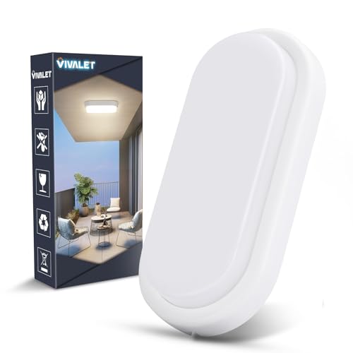 VivaLet LED Kellerlampe 18W 1800LM Wandlampe, Ovalleuchte Deckenleuchte Deckenlampe Neutralweiß 4000K, Außenlampe IP54 Feuchtraumleuchte Wandleuchte für Treppe Keller Flur Garten Badzimmer Garage VivaLet LED Kellerlampe 18W 1800LM Wandlampe, Ovalleuchte Deckenleuchte Deckenlampe Neutralweiß 4000K, Außenlampe IP54 Feuchtraumleuchte Wandleuchte für Treppe Keller Flur Garten Badzimmer Garage von VivaLet