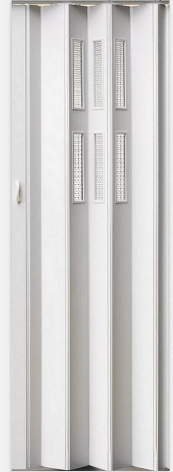 Vivaldi Falttür Schiebetür Farbe weiß Fenster H. 202 cm Türbreite bis 96 cm pgl011 (1 Karton, 1-St., 1 Set), teils vormontiert von Vivaldi