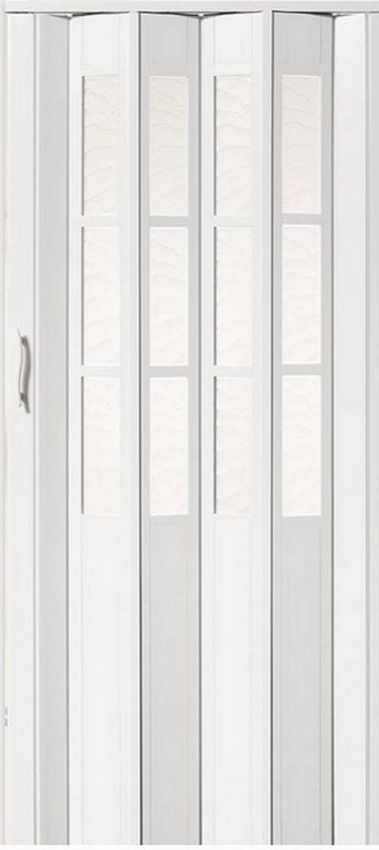 Vivaldi Falttür Schiebetür Tür weiß Fenster H. 203 cm B. bis 84 cm Neu cl011 (1 Karton, 1-St., 1 Set), teils vormontiert von Vivaldi