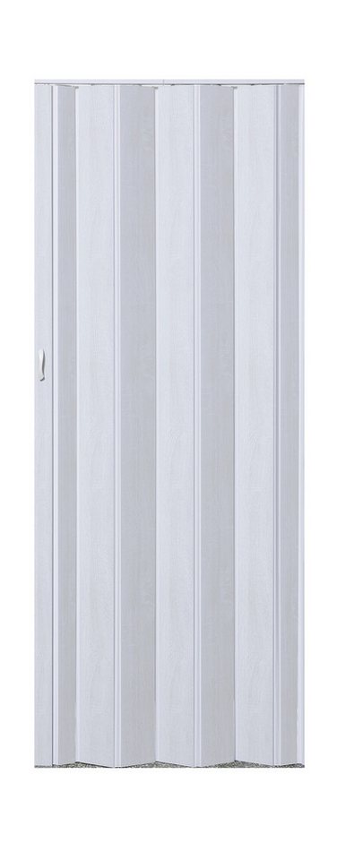 Vivaldi Falttür Schiebetür Tür weiß gewischt H. 202 cm Türbreite bis 134 cm pi281 Neu (1 Packung Karton, 1-St., 1 Set), teils vormontiert von Vivaldi