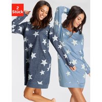 Vivance Dreams Sleepshirt, (2er Pack), mit Sterne-Druck von Vivance Dreams