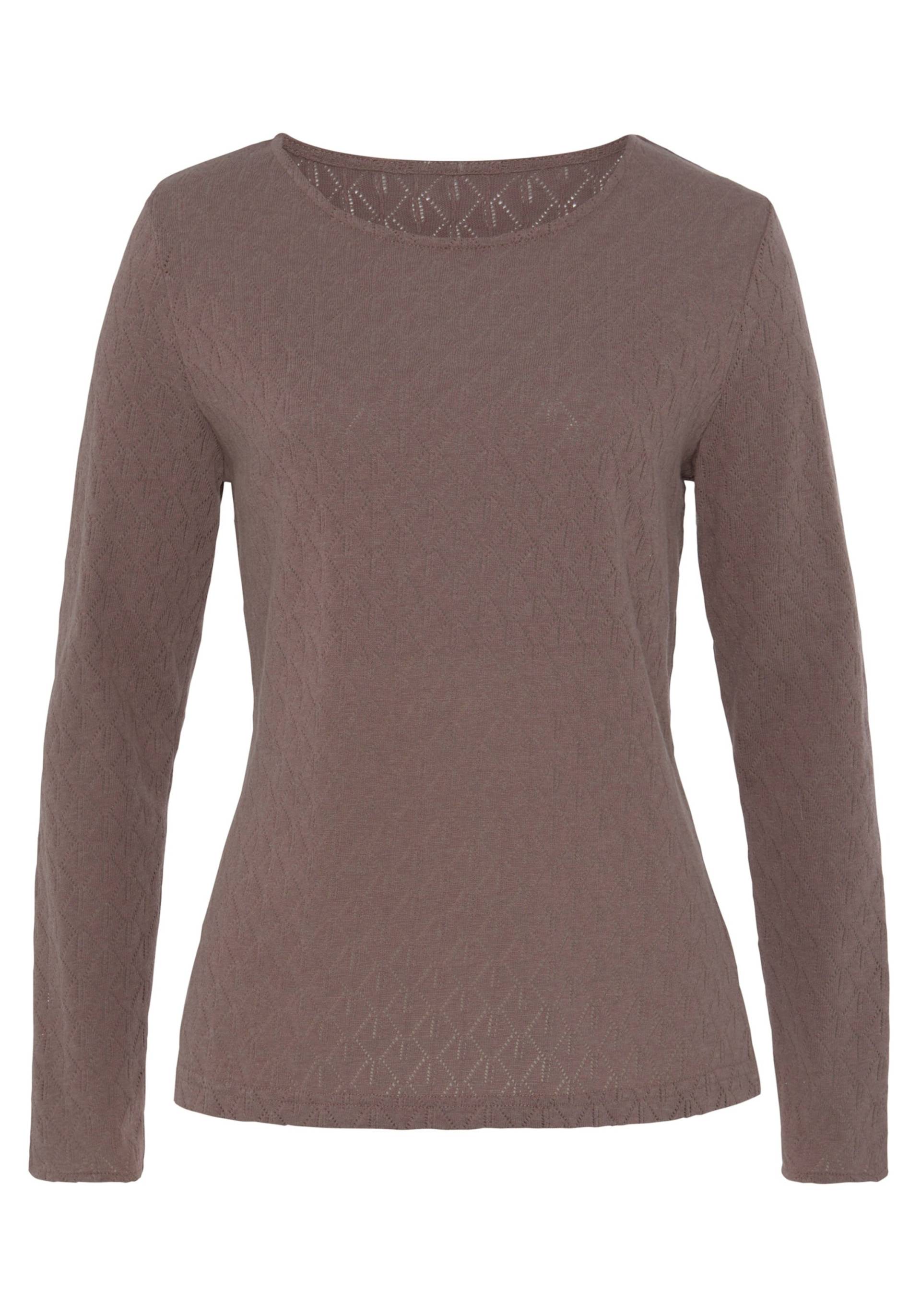 Langarmshirt in taupe von Vivance von Vivance