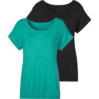 Vivance Kurzarmshirt "mit Gummizug im Bund" 2er-Pack, aus weichem Viskose-Stretch Vivance Kurzarmshirt "mit Gummizug im Bund" 2er-Pack, aus weichem Viskose-Stretch von Vivance