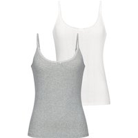 Vivance Spaghettitop 2er-Pack, aus weichem Pointelle-Strick mit Spitze Vivance Spaghettitop 2er-Pack, aus weichem Pointelle-Strick mit Spitze von Vivance