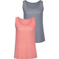 Vivance Trägertop "in Streifenoptik", (2er-Pack), aus luftigem Jacquard-Strick von Vivance