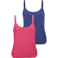 Vivance Trägertop "mit elastischen Glitzerträgern" 2er-Pack, aus weichem Viskose-Stretch von Vivance