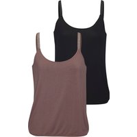 Vivance Trägertop "mit elastischen Glitzerträgern", (2er-Pack), aus weichem Viskose-Stretch von Vivance
