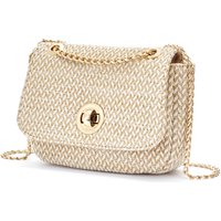 Vivance Umhängetasche "Minibag" Handtasche, Henkeltasche, Bast-Optik, Crossbody Bag VEGAN von Vivance