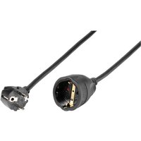 Vivanco 61157 Strom Verlängerungskabel 16 A Schwarz 10.00 m H05VV-F 3G 1,5 mm² von Vivanco