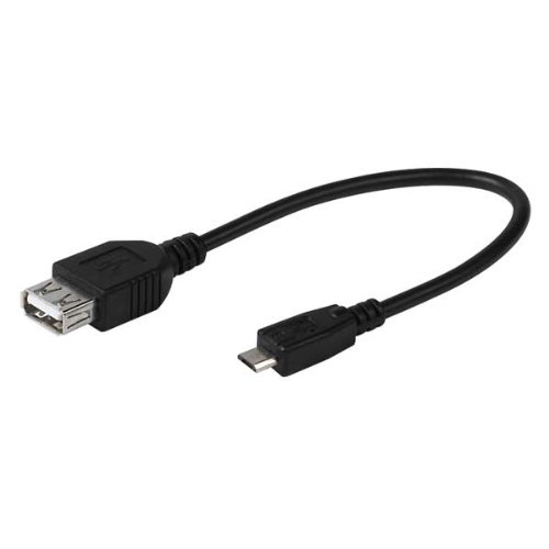 Vivanco CA M 17 USB 2.0-Adapter (Micro B Stecker auf A Kupplung, 0,15m) von Vivanco