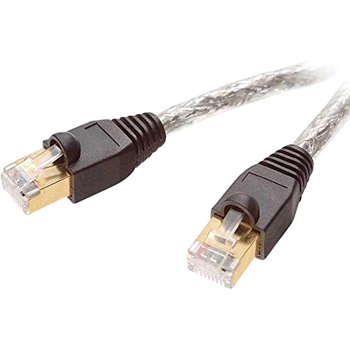 Vivanco Cat 6 Netzwerkkabel 1:1 verschaltet mit vergoldeten Kontakten und doppelt geschirmt, RJ45 Stecker 3.0 m transparent von Vivanco