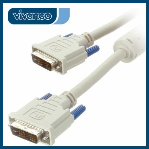 Vivanco DVI-D single link Anschlusskabel DVI-D Stecker <-> DVI-D Stecker 1.8 m von Vivanco
