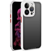 Vivanco Frosted Backcover Apple iPhone 14 Pro Transparent, Grau Induktives Laden, Stoßfest von Vivanco