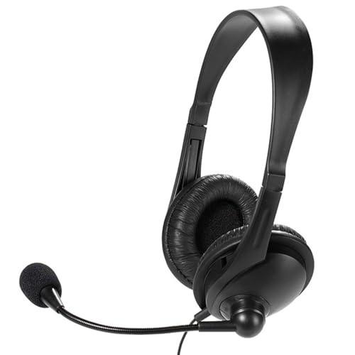Vivanco IT-HS STEREO RC Stereo Headset mit Fernbedienung (Auf-Ohr, Lautstärkeregler) schwarz von Vivanco