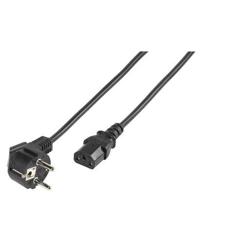 Vivanco Kaltgeräte-Anschlusskabel Schuko-Stecker, 3-polig IEC-Stecker 1.8 m von Vivanco