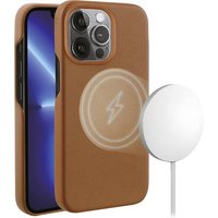 Vivanco Mag Classic Backcover Apple iPhone 13 Pro Braun Induktives Laden, Stoßfest von Vivanco