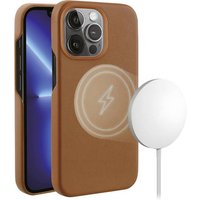 Vivanco Mag Classic Backcover Apple iPhone 13 Pro Max Braun Induktives Laden, Stoßfest von Vivanco