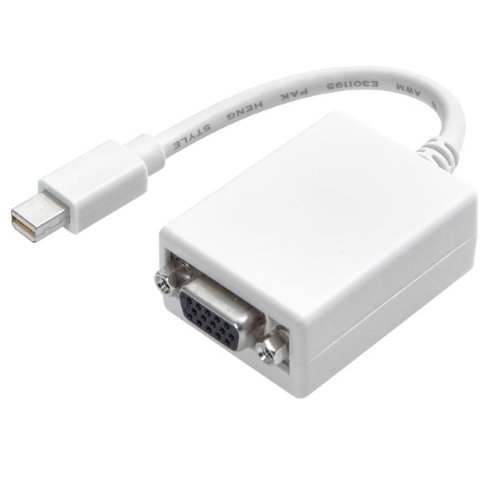 Vivanco Mini DisplayPort / VGA Adapter (Mini DisplayPort Stecker - VGA Buchse), weiß von Vivanco