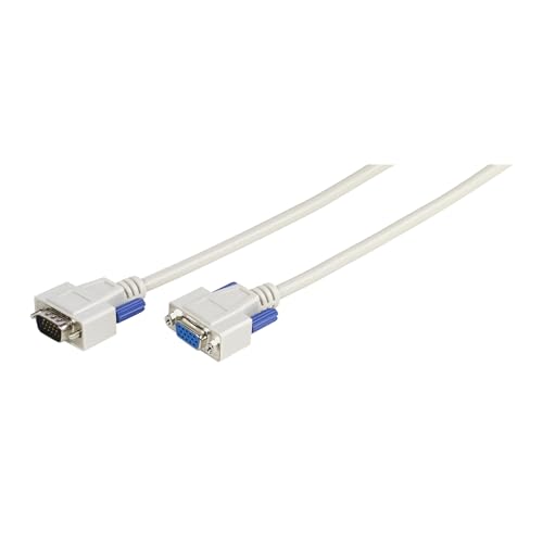 Vivanco Monitor Verlängerungskabel, 15-polig HD Stecker/Kupplung (VGA) 1.8 m von Vivanco