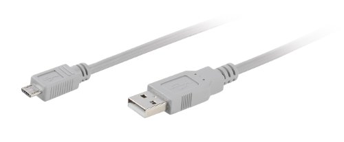 Vivanco PB UM 15 USB 2.0 kompatibles Verbindungskabel (Stecker A auf micro B Stecker, 1,5m) grau von Vivanco