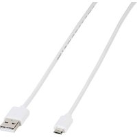 Vivanco USB-Kabel USB 2.0 USB-A Stecker, USB-Micro-B Stecker 1.00m Weiß 39451 von Vivanco