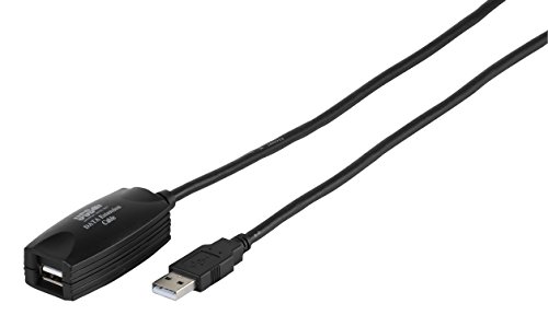 Vivanco USB 2.0 Verlägerungskabel mit integrierter Signalverstärkung aktives (5m) schwarz von Vivanco