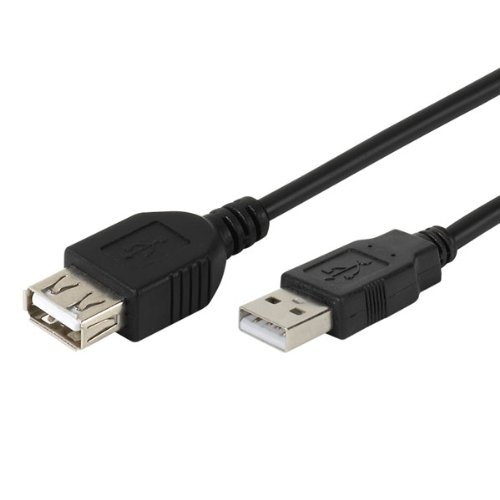 Vivanco USB 2.0 Verlängerung USB A-Stecker / USB A-Kupplung 3,0m schwarz von Vivanco