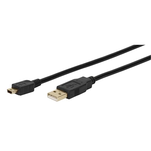 Vivanco USB 2.0 zertifiziertes Kabel mit Goldkontakten, USB A Stecker <-> Mini USB B Stecker 3.0 m von Vivanco