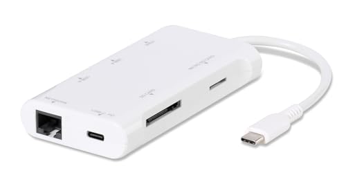 Vivanco USB-C® Adapter [1x USB-C® Stecker - 7X HDMI-Buchse, MicroSD-Karten-Slot, RJ45-Buchse, SD-K von Vivanco