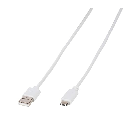 Vivanco USB-Kabel USB 2.0 USB-A Stecker, USB-C™ Stecker 1.00m Weiß von Vivanco