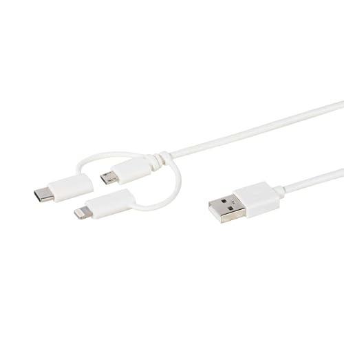 Vivanco USB-Ladekabel USB 2.0 USB-A Stecker, USB-C® Stecker, Apple Lightning Stecker, USB-Micro-B S von Vivanco