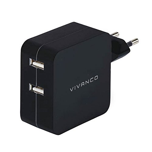 Vivanco Universal Doppel-Reisenetzgerät für Smartphone/Tablet schwarz Vivanco Universal Doppel-Reisenetzgerät für Smartphone/Tablet schwarz von Vivanco
