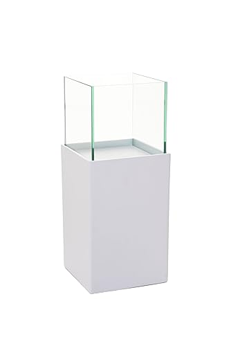 VIVANNO Deko-Windlicht Kerzenhalter Laterne Vier-Eckig CANDELITA - Weiß Matt 20x20x45 von VIVANNO