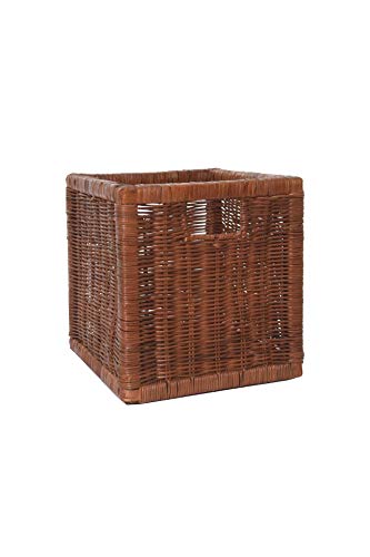 Flechtkorb Regalkorb Schrankkorb Rattan ATTRAKTIV Braun - 30 x 32 x 29 cm von Vivanno