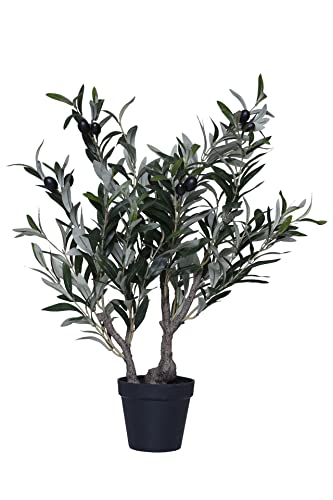 Kunstpflanze künstlicher Olivenbaum im Topf Kunststoff Oliveira 65 cm von Vivanno