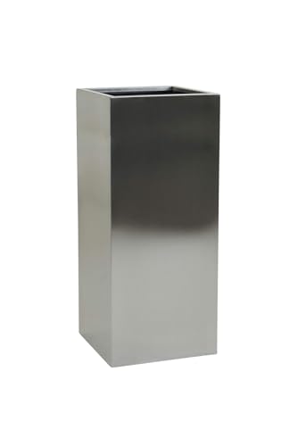 VIVANNO Pflanzkübel Blumenkübel Pflanzgefäß Übertopf Edelstahl Block - 80 x 40 x 40 cm von VIVANNO